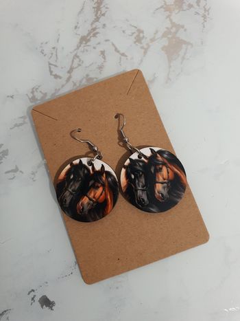 Boucle d'oreille cheval