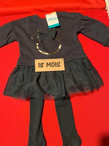 Robe  bébé fille Disney baby  Minnie  18  mois  neuve  fêtes Noël  nouvel  an