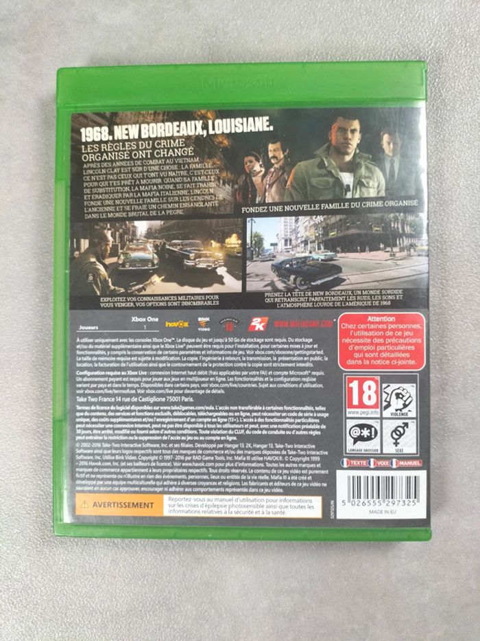 Jeu Xbox One – Mafia III - photo numéro 2