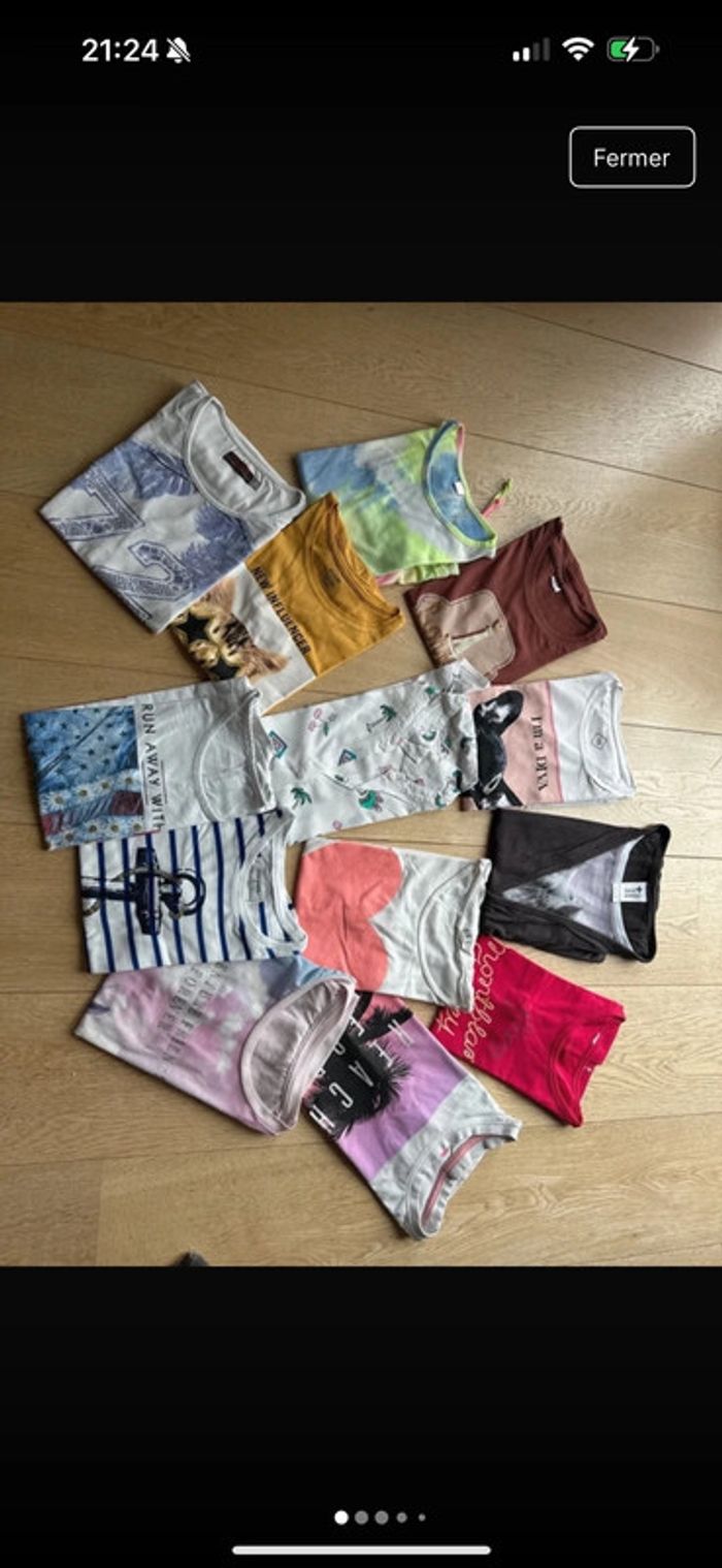Lot de t-shirt fille courte manche
