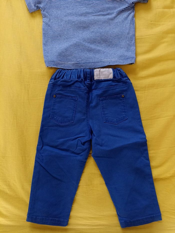 Ens 2p TS pantalon Petit Bateau 12m - photo numéro 4