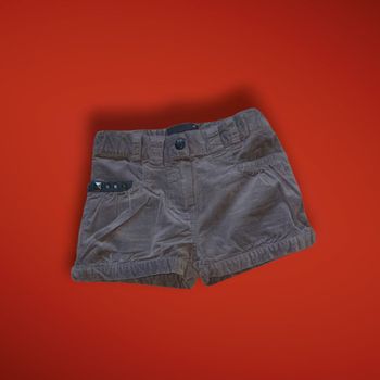 short velours gris fille 4 ans