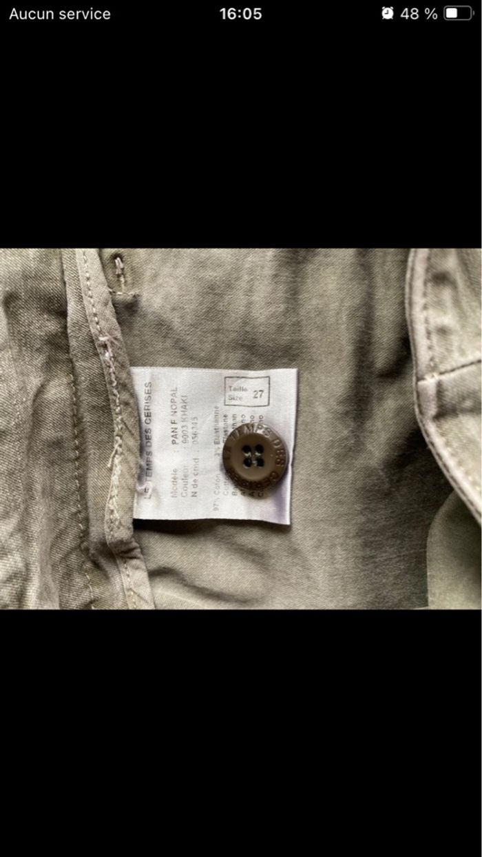 Pantalon cargo le temps des cerises t27