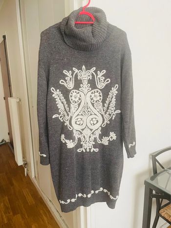 Robe à col roulé vintage René Derhy