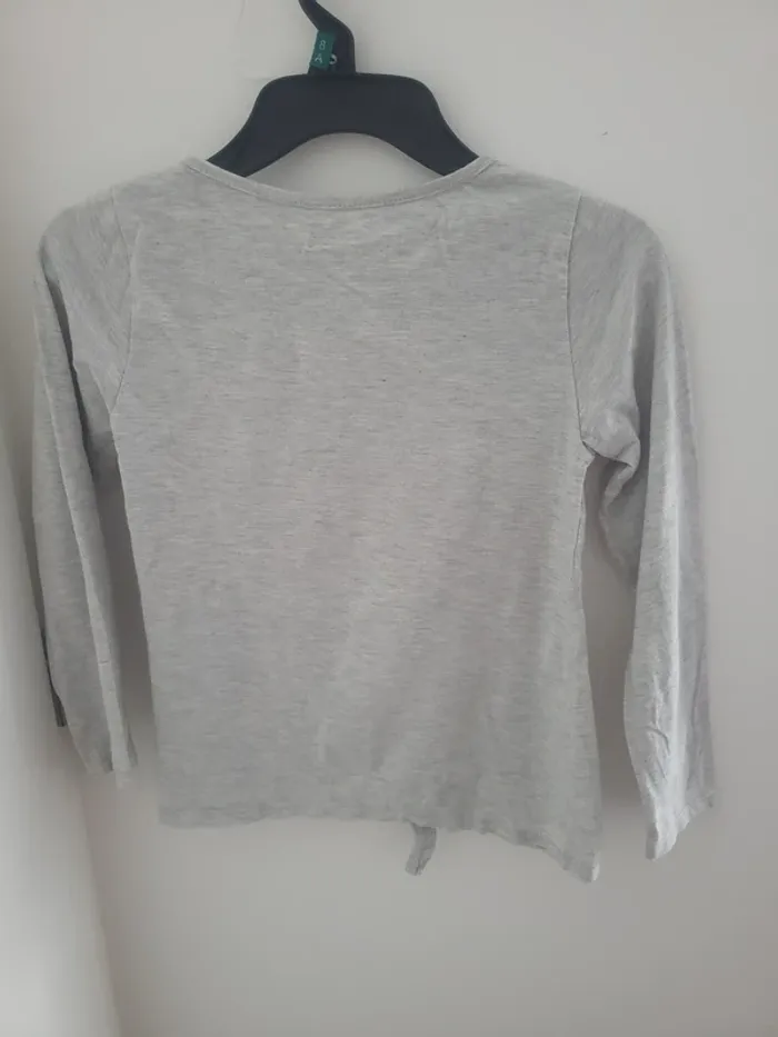 T-shirt à manches longues gris Taille 8 ans - photo numéro 2