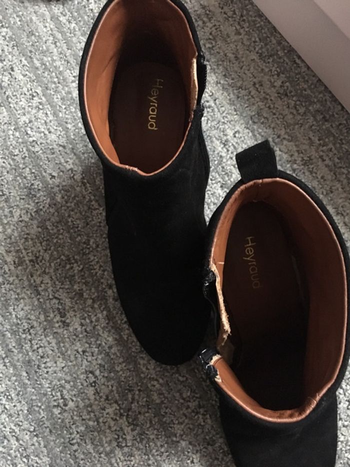 Bottines Heyraud en daim/cuir - photo numéro 4
