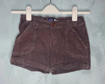 Short en velours marron taille 10 ans fille