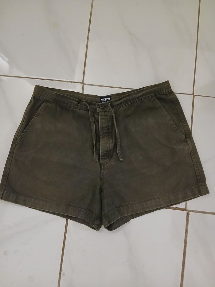 Short d ete femme en coton taille 44 marque active couleur vert fonce - photo numéro 5