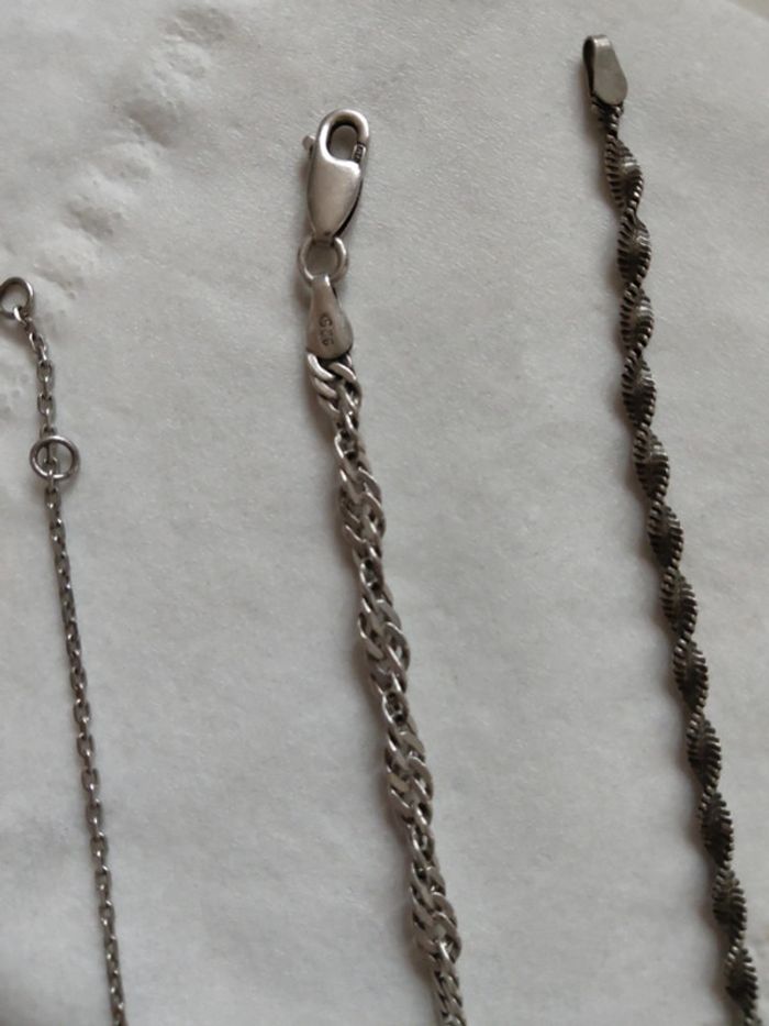 Bracelet argent 17 cm et 18 cm et 19 cm - photo numéro 3