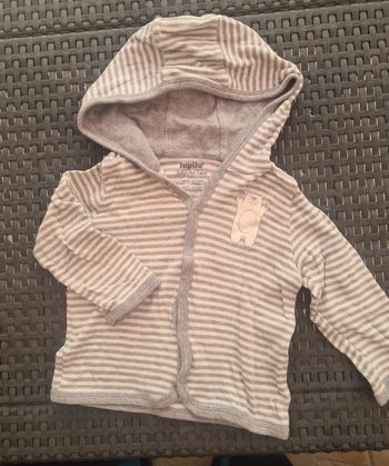 Veste. Avec capuche. Bébé. 6/12 mois. Lupilu. Gris