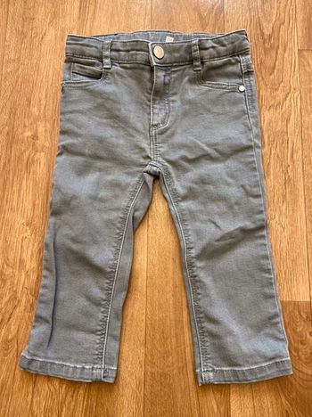 Jean gris clair Jacadi fille 18M
