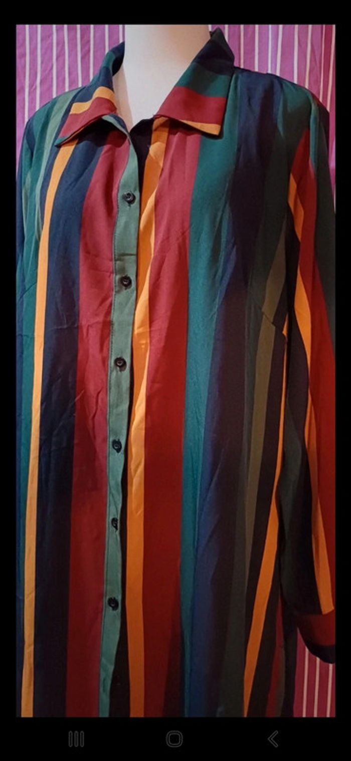 Robe chemise longue rayée - photo numéro 9