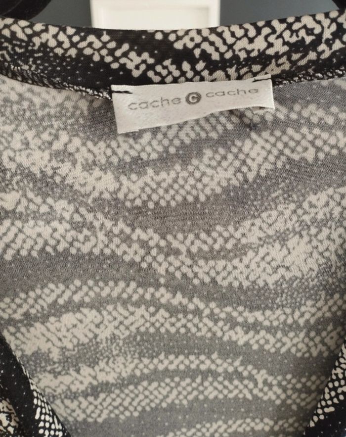 Robe manches courtes femme noire et beige taille 40 Cache cache - photo numéro 3