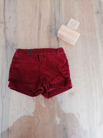 Short velours 9 mois