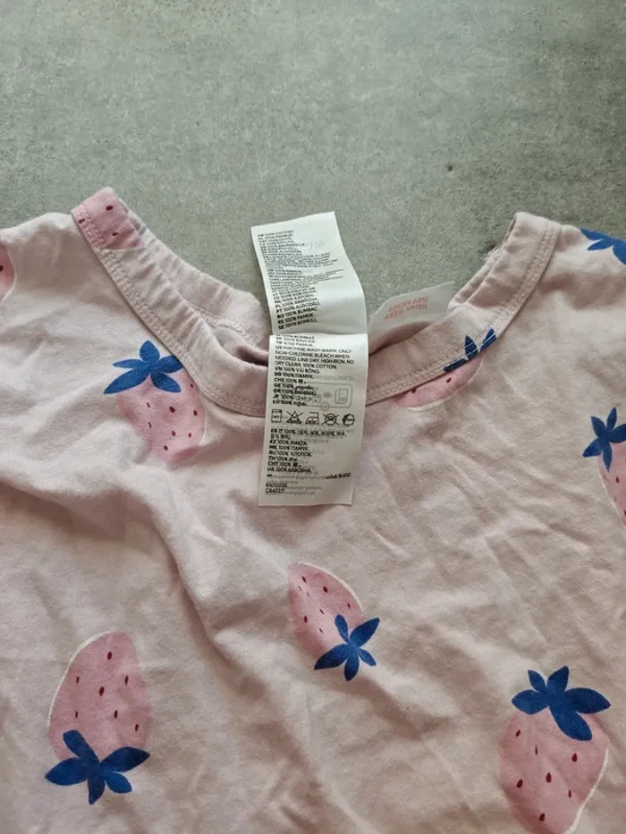 Pyjama H&M fraises T.L rose - photo numéro 3