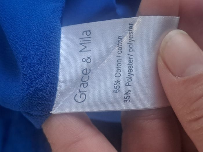 Mini jupe bleu blanc Grace & Mila Taille M - photo numéro 8