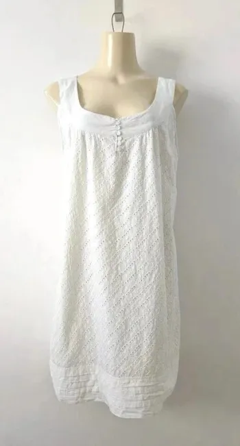 Robe d'été brodée en coton robe de plage - taille M/L