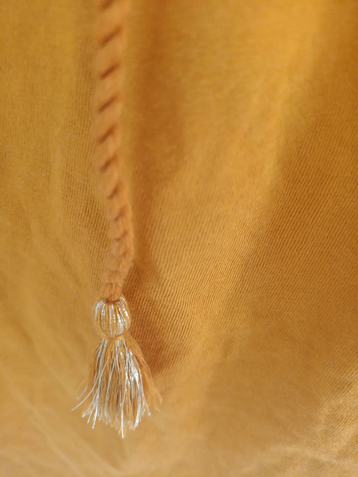 Débardeur orange brodé à pompons – Promod – Taille XS - photo numéro 3
