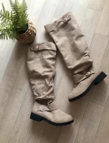 Bottes beige Daim Allure