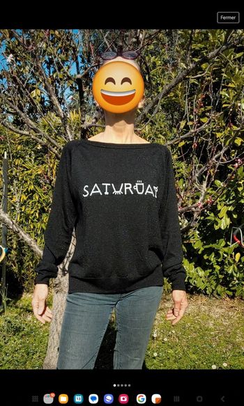 Pull noir irisé Cache Cache T38