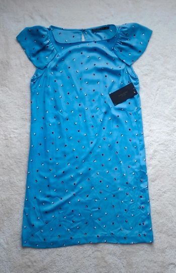 Robe neuve bleu satin S Zara Basic