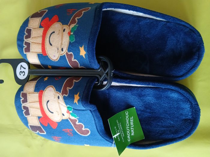 chaussons de noel cerf femme 37