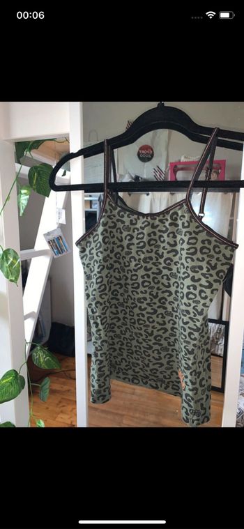 Débardeur kaki léopard