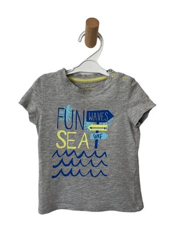 T-shirt gris “fun sea, waves, surf” - In Extenso 86cm