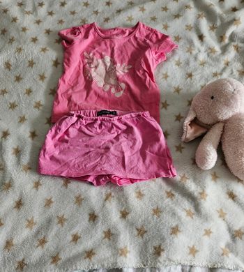 Ensemble tee shirt MC + jupe short fille 12 mois (80 cm)