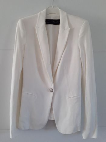 Veste de tailleur blanc cassé XS ZARA TBE