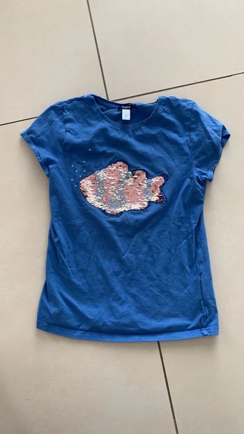 Teeshirt okaidi sequins 10 ans