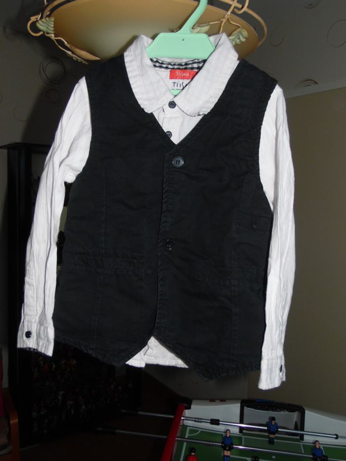 Ensemble Chemise blanche + boléro noir 5 ans - photo numéro 2