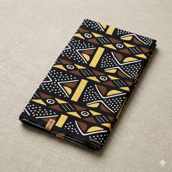 Coupon tissu wax poly coton 