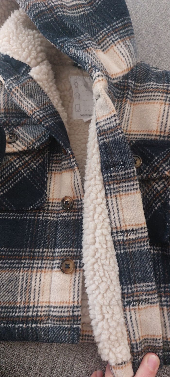 Manteau Vertbaudet Bébé 12 mois à carreaux - photo numéro 3