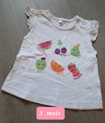 Maillot t-shirt 3mois fille 62