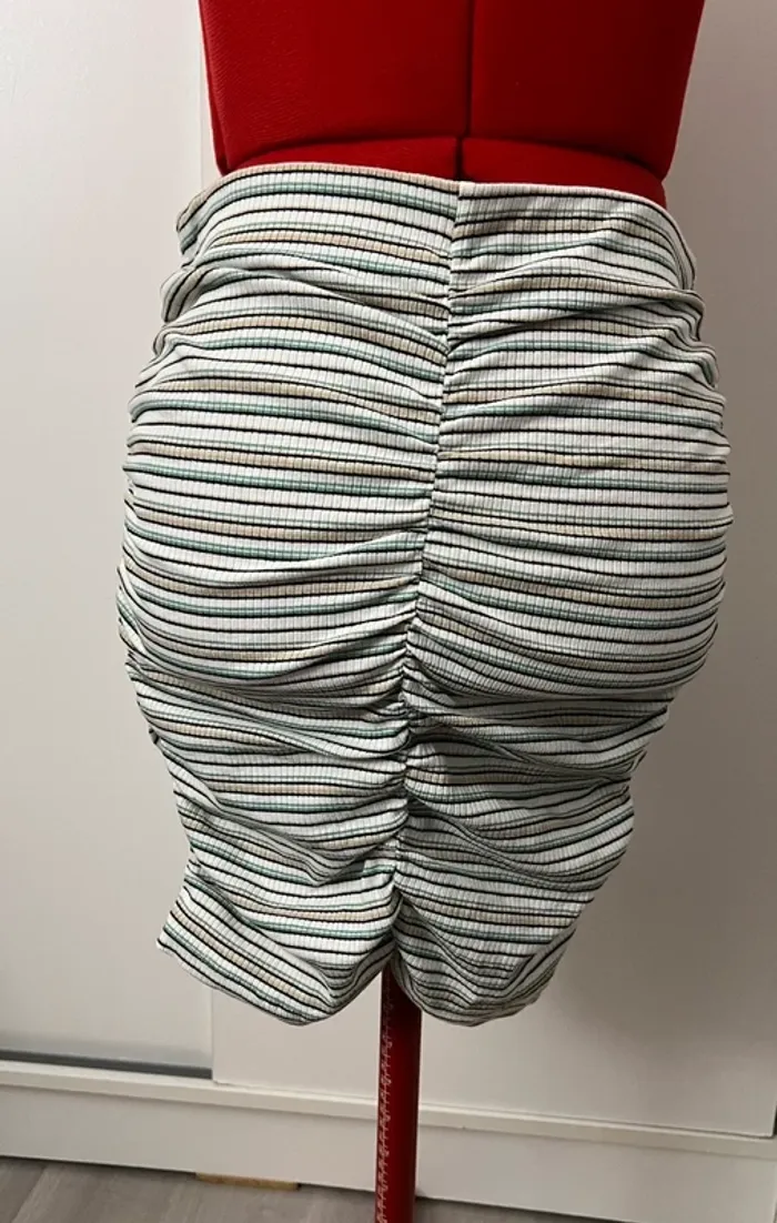 Jupe tube rayée blanc et vert Ardene - photo numéro 3