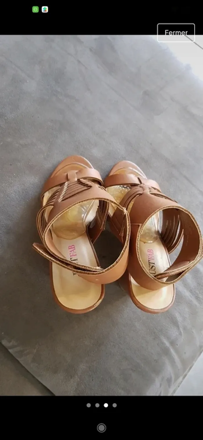 Sandales marrons JustFab 36 - photo numéro 3