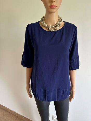 Blouse bleue marine à manches courtes An’ge taille 1 jamais portée