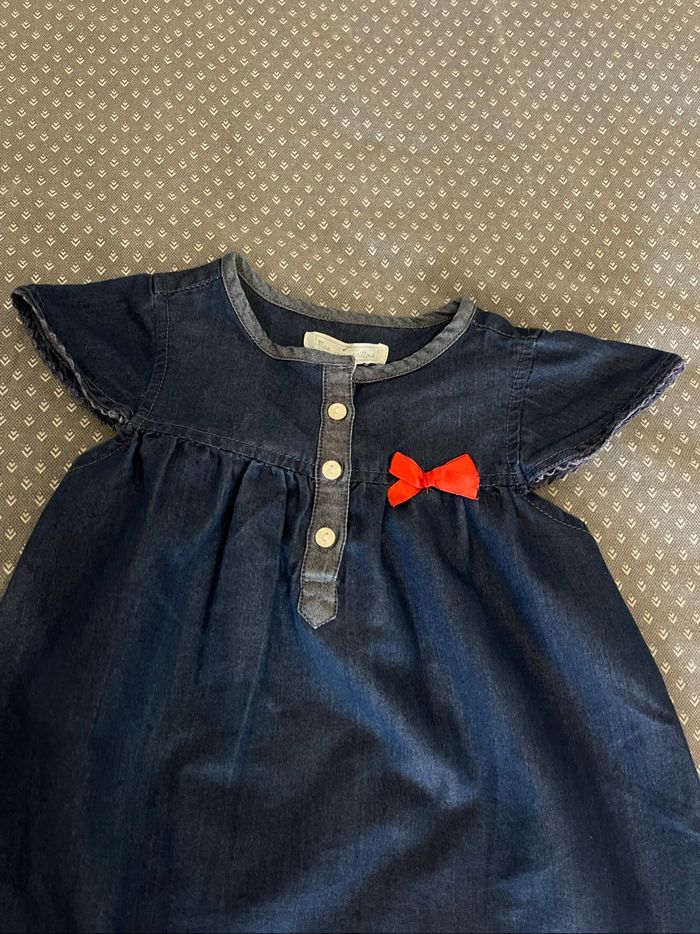 Robe fille denim léger Mes Petits Cailloux – 24 mois / 86 cm