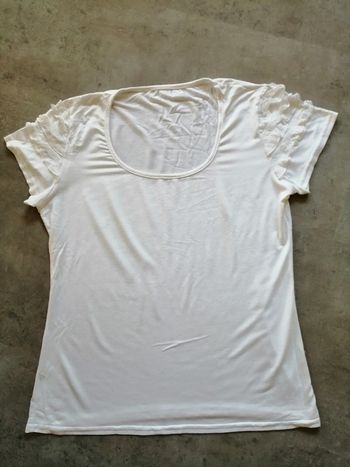 T shirt blanc fluide Taille unique