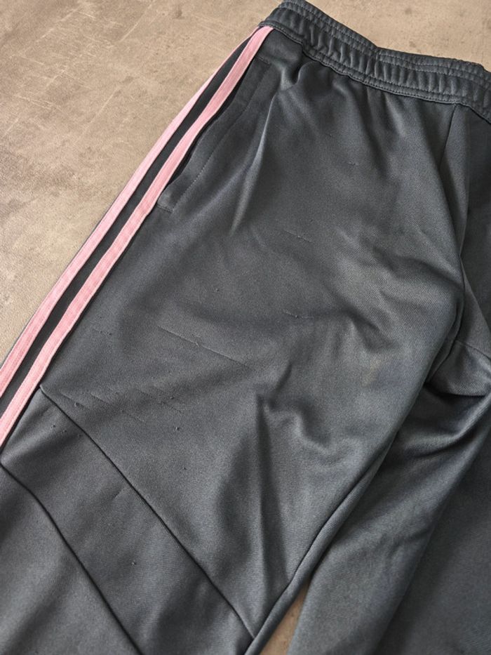 Pantalon jogging Adidas trackpant climacool gris anthracite bande rose taille M - photo numéro 6