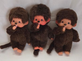 Lot de 3 peluches kiki le vrai - Ajena / Monchhichi 
