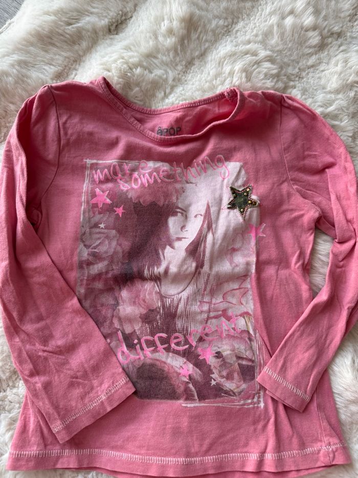 👚 lot 4 tee-shirt + 2tee shirt manche longue- fille 6 ans - plusieurs marque - bon état tte bon état - photo numéro 6