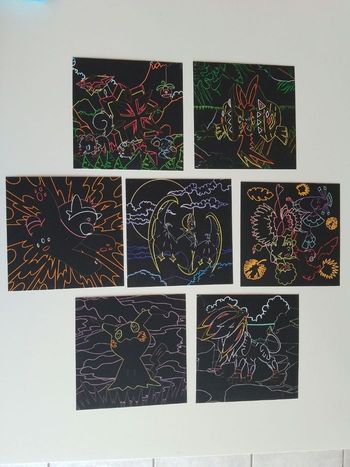 Lot de 7 cartes à gratter Pokémon