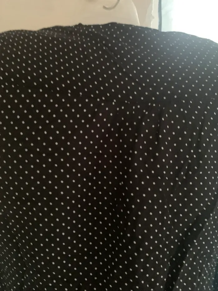 Blouse camaïeu noir à pois blanc taille 40 - photo numéro 6
