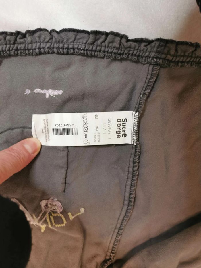 Ensemble 👣 manteau, capuche, robe, chapeau, tee-shirt sucre d'orge 6mois/67cm - photo numéro 14