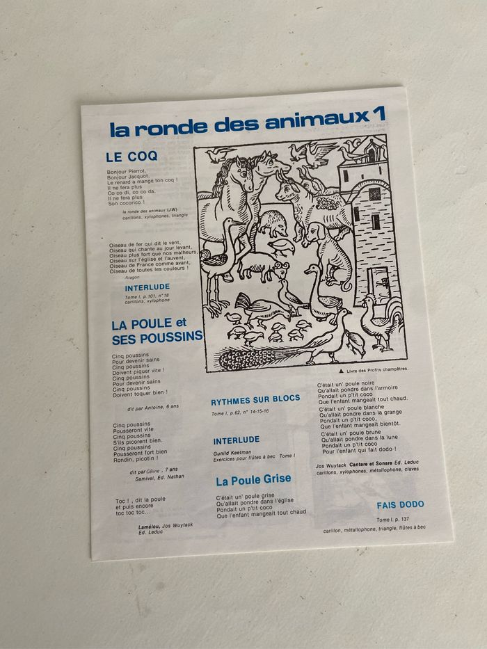 Disque 33 tours la ronde des animaux 1 chansons comptines et poèmes - photo numéro 3
