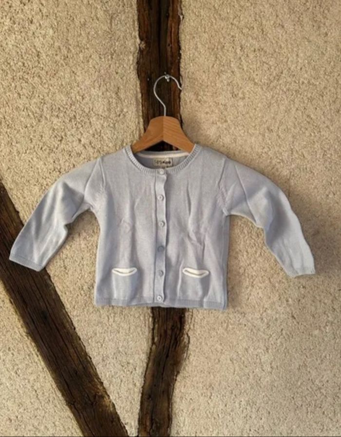 Gilet bébé 18 mois bleu clair
