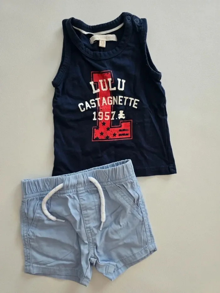 Ensemble short lulu castagnette