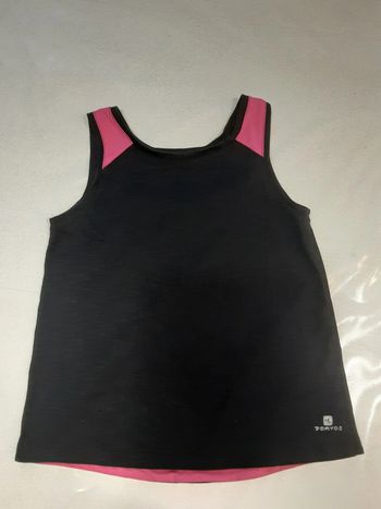 Debardeur Domyos noir et rose 6 ans